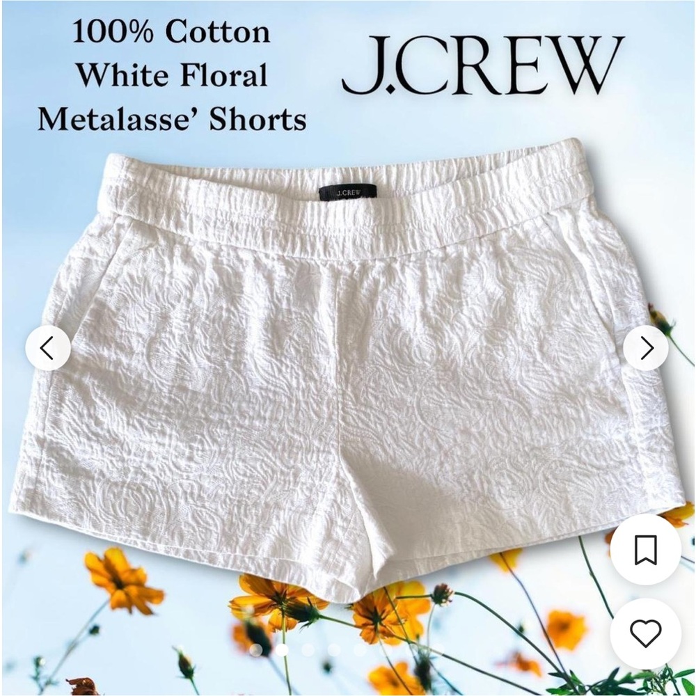 J. Crew Matelesse White Pull On Shorts